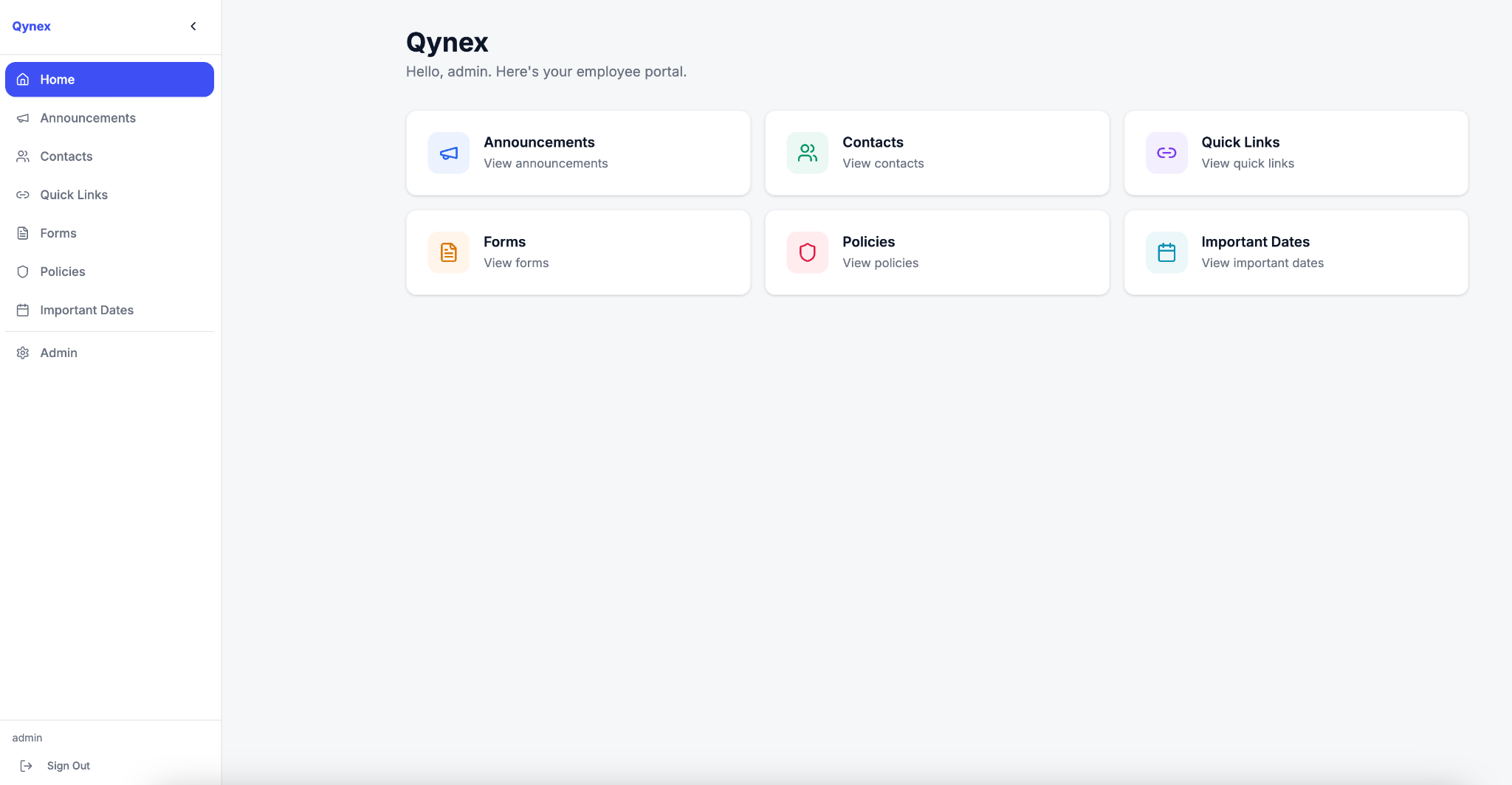 Qynex Connect home screenshot